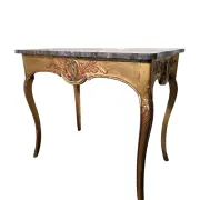 Console/table de milieu style Louis XV doré XIXè 