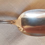 Silver cutlery set for 36 place settings and its ladle.