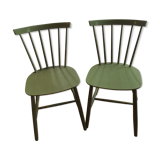 Pair of green chairs