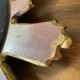 Vintage sun mirror in golden resin 60s/70s