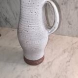 Ceramic pitcher signed by jeanne and norbert pierlot
