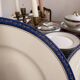 Lot 6 Flat plates Porcelain Limoges Blue Gold Betoule & Legrand 2/2