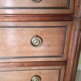 Louis XVI style chest of drawers in solid fruit wood.