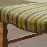 Vintage 1960s brutalist Danish modern oak dining chairs in the style of Henning Kjærnulf