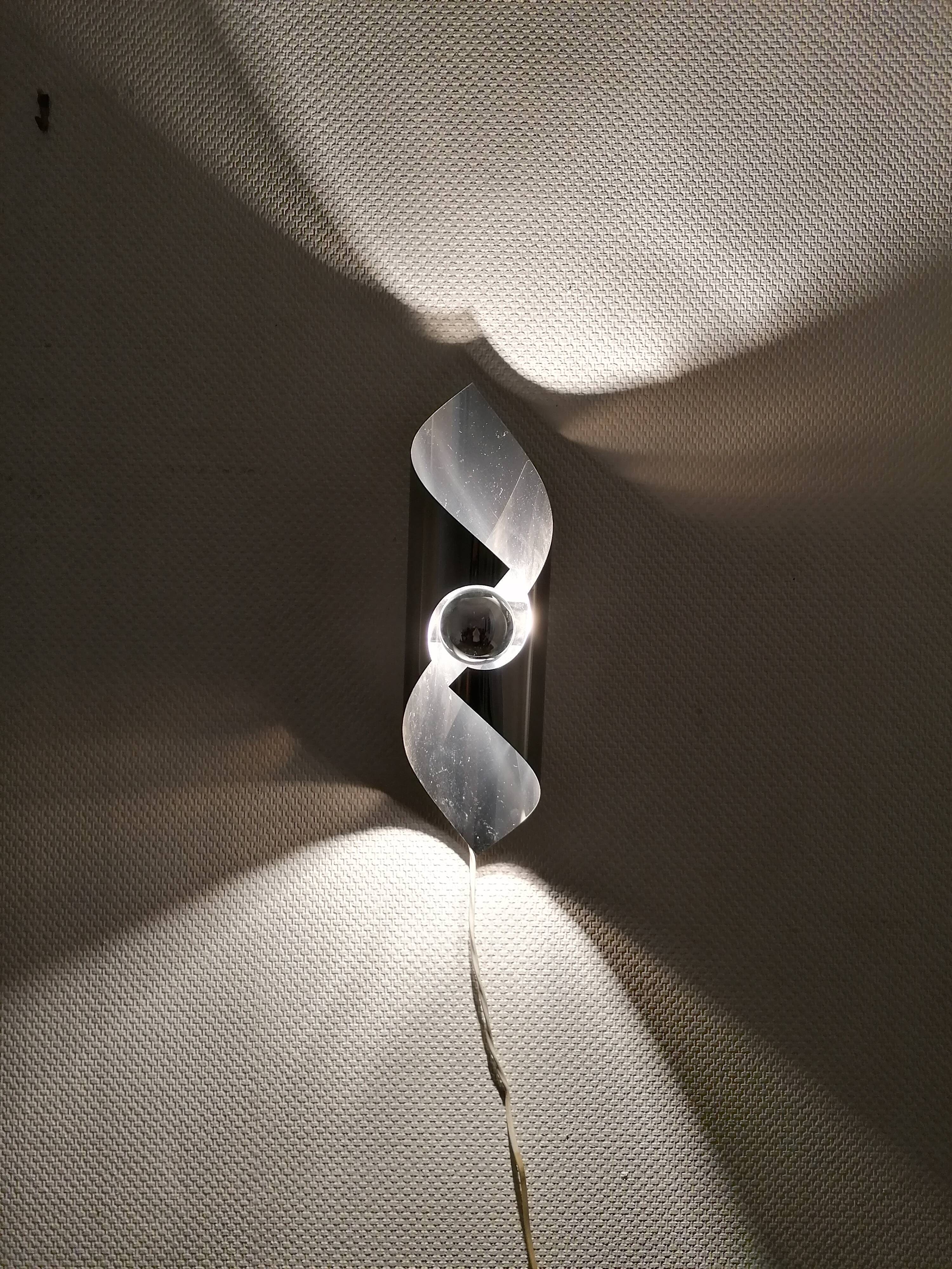 1970 Chrome wall light
