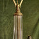 Art deco brass and glass chandelier 1940