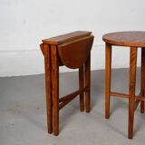 Set of Nesting Table and Folding Stools by Nathan UK