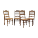 Series of 4 canne chairs