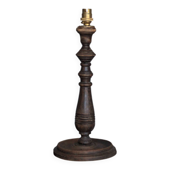wooden lamp, vintage wooden lamp base, table lamp, living room lamp