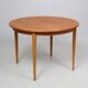 Vintage Scandinavian round dining table in teak - 110 cm - 1960s