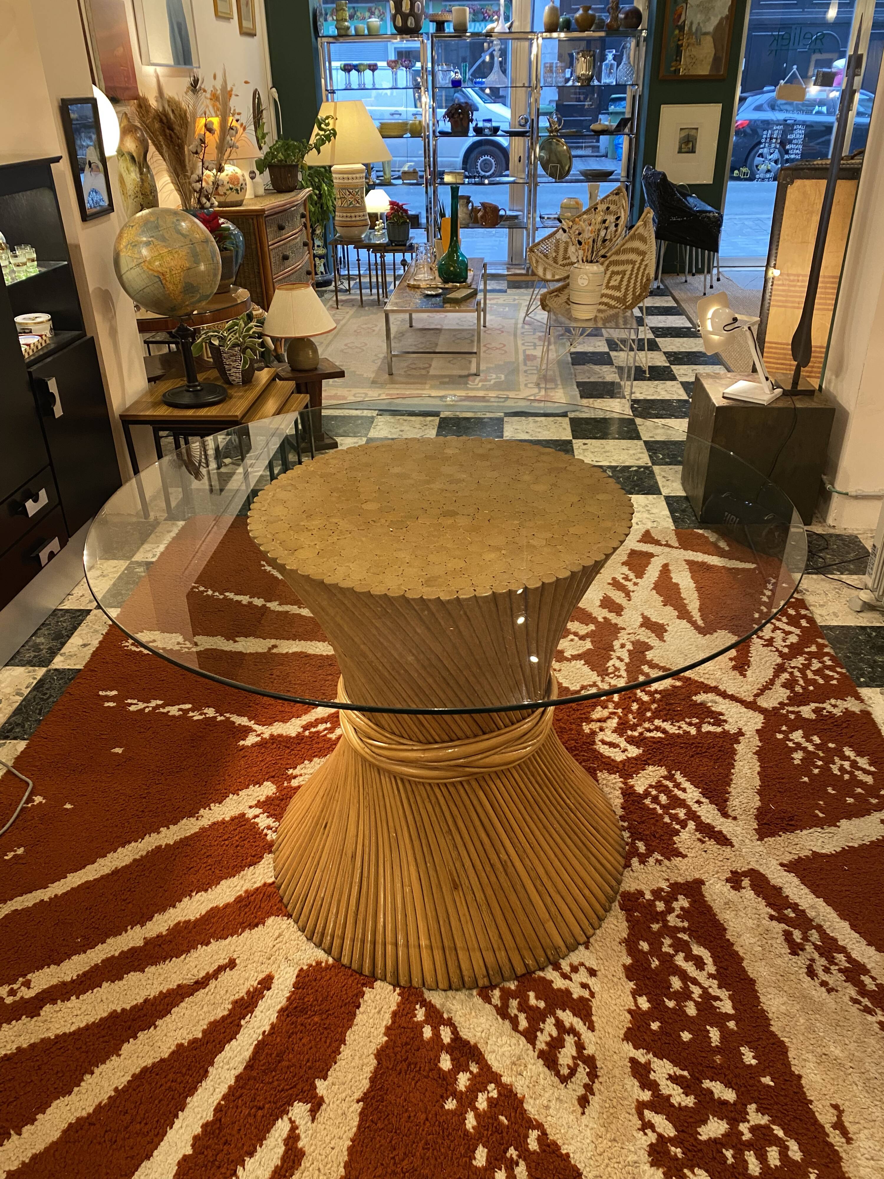 Vintage Mcguire bamboo table