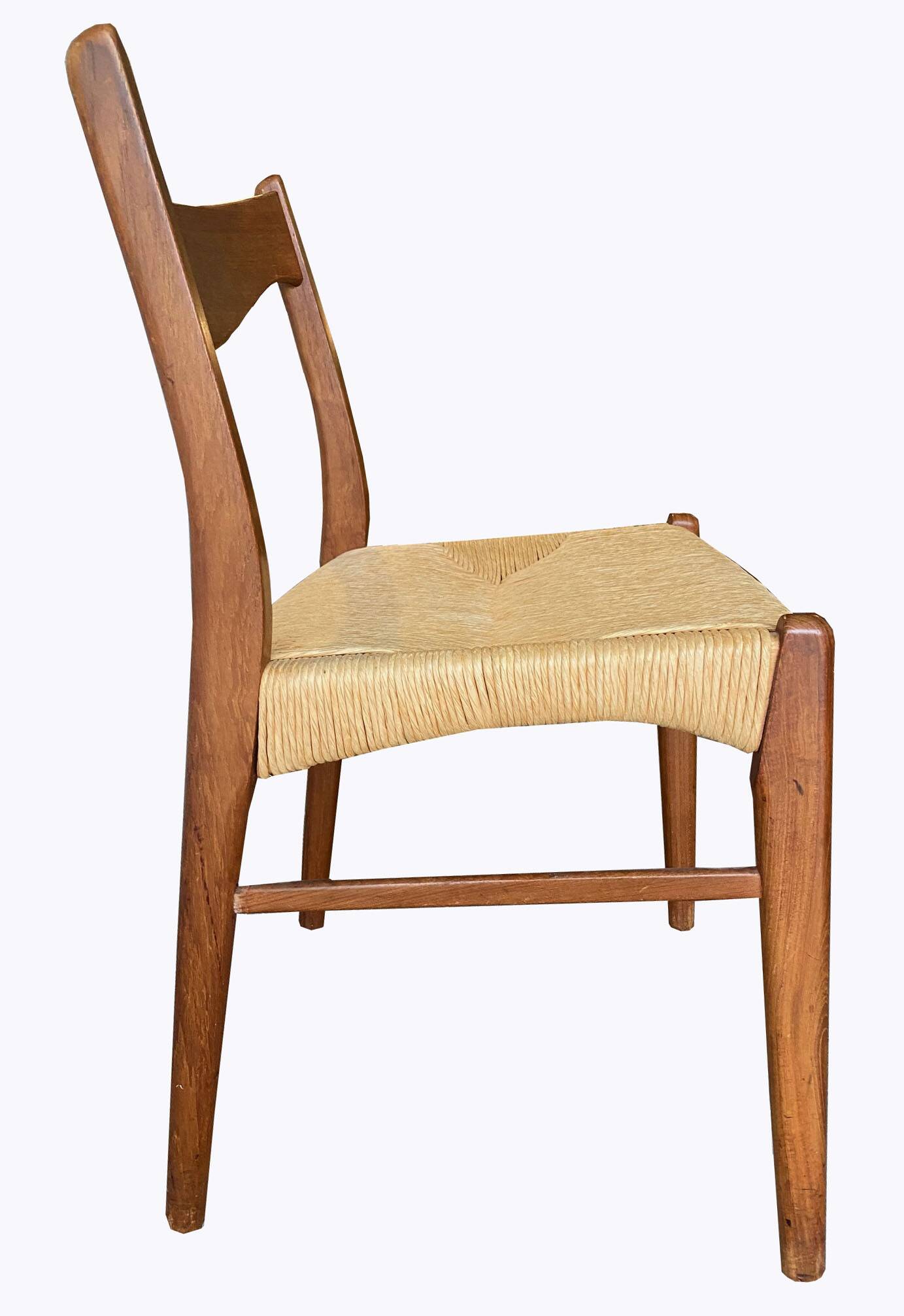 wooden and straw chairs from the 50s