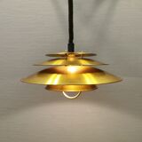 Danish hanging lamp in solid brass from the 1970s.