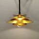 Danish hanging lamp in solid brass from the 1970s.