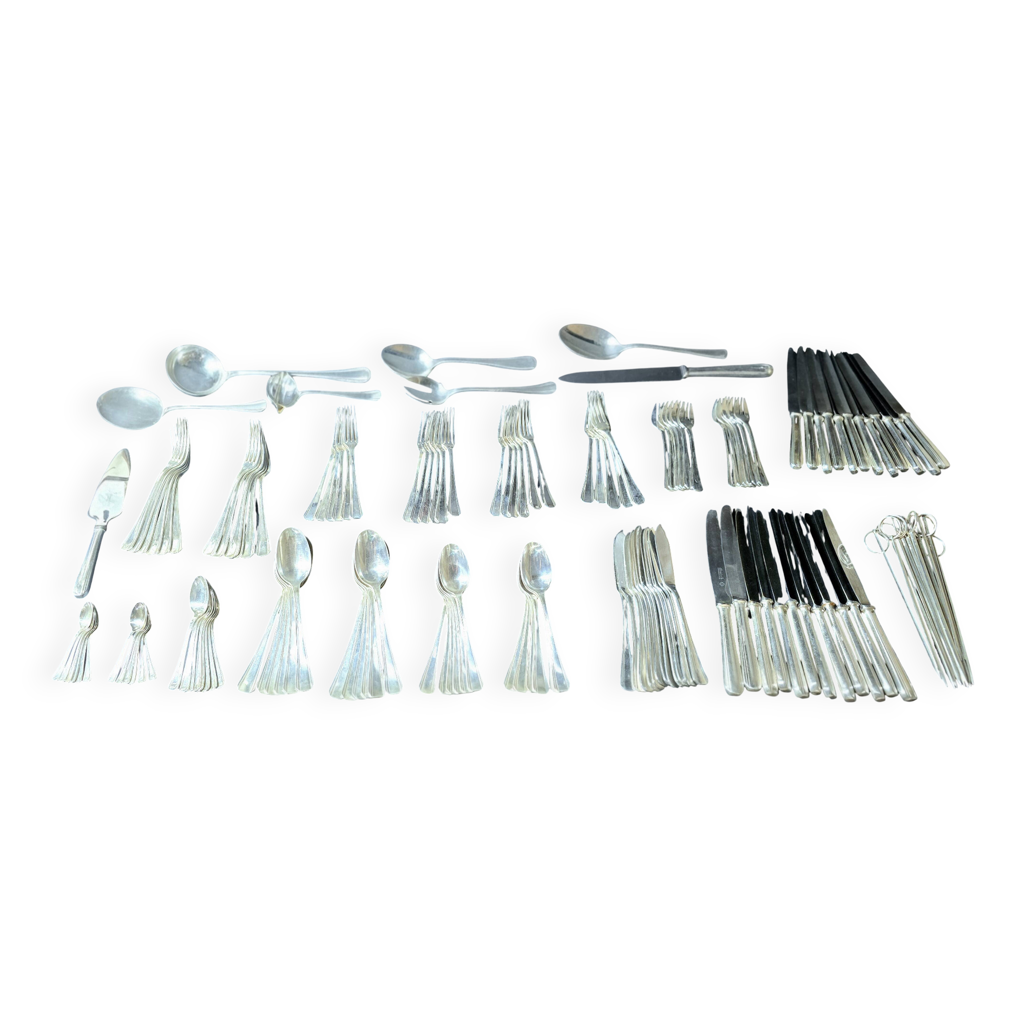Christofle "Boréal" silver-plated cutlery set, 149 pieces in its box