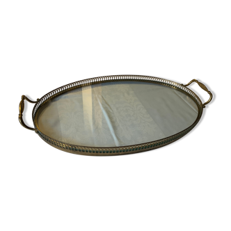 Old brass and glass top