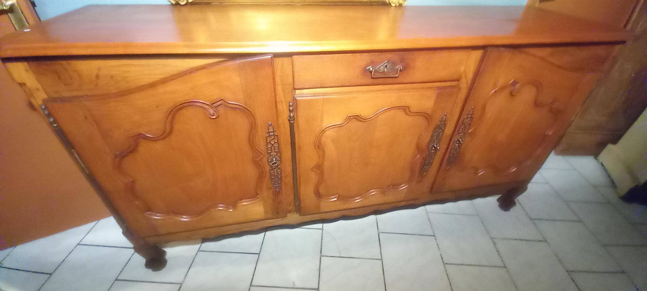 Louis XV oak and cherry wood sideboard