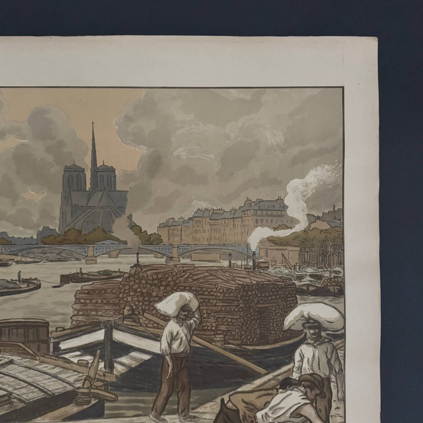 Lithograph by Henri Rivière, Parisian Landscapes - The Quai d'Austerlitz