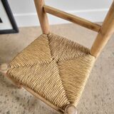 children's wooden straw chair