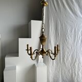 Lustre classique doré à 5 bras de lumière