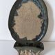 Pair of Denbac enamelled green and blue vide-poches.
