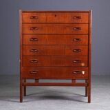 Commode en teck 6 tirroirs