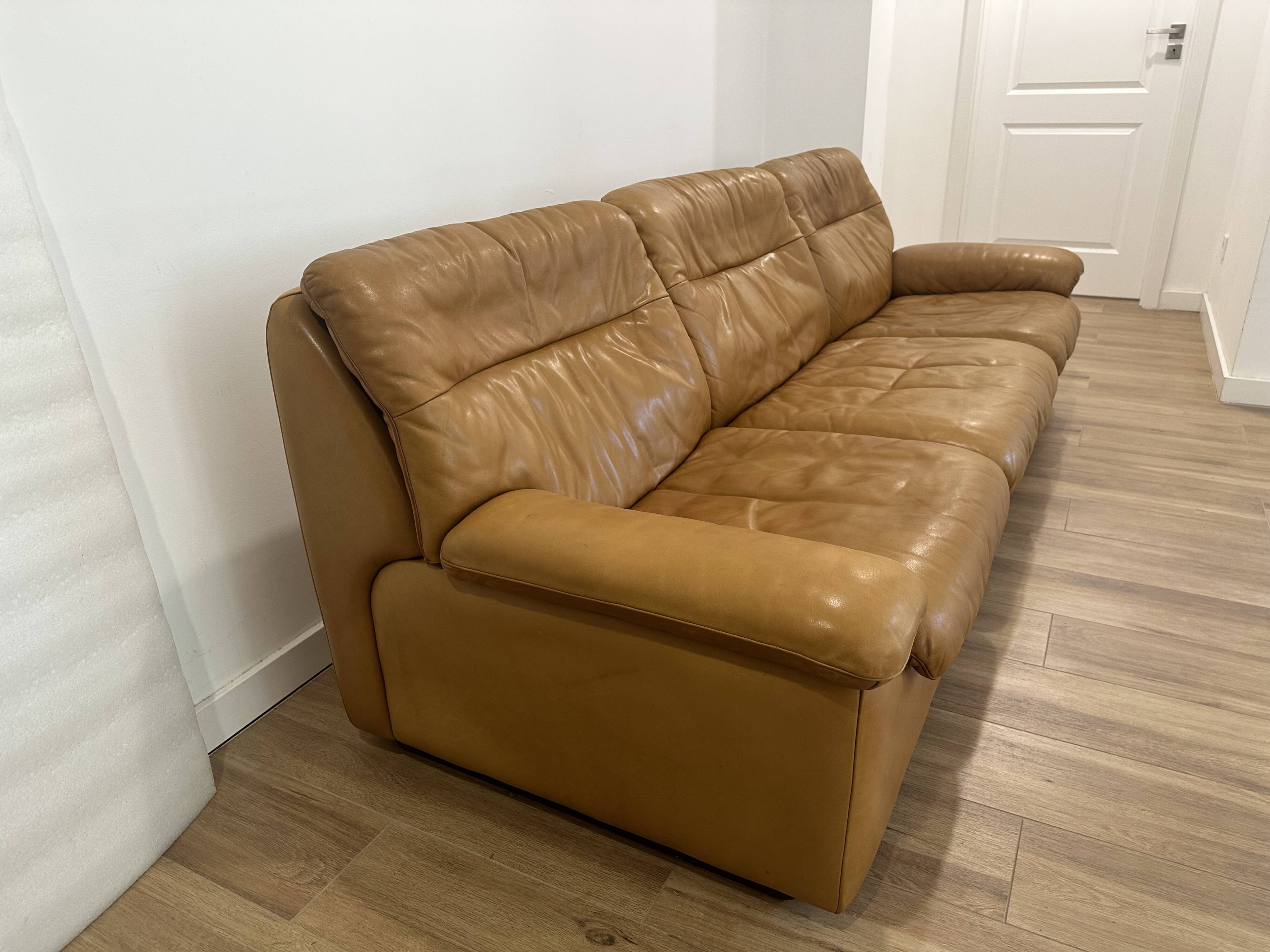 De Sede Leather Sofa Switzerland 1980s