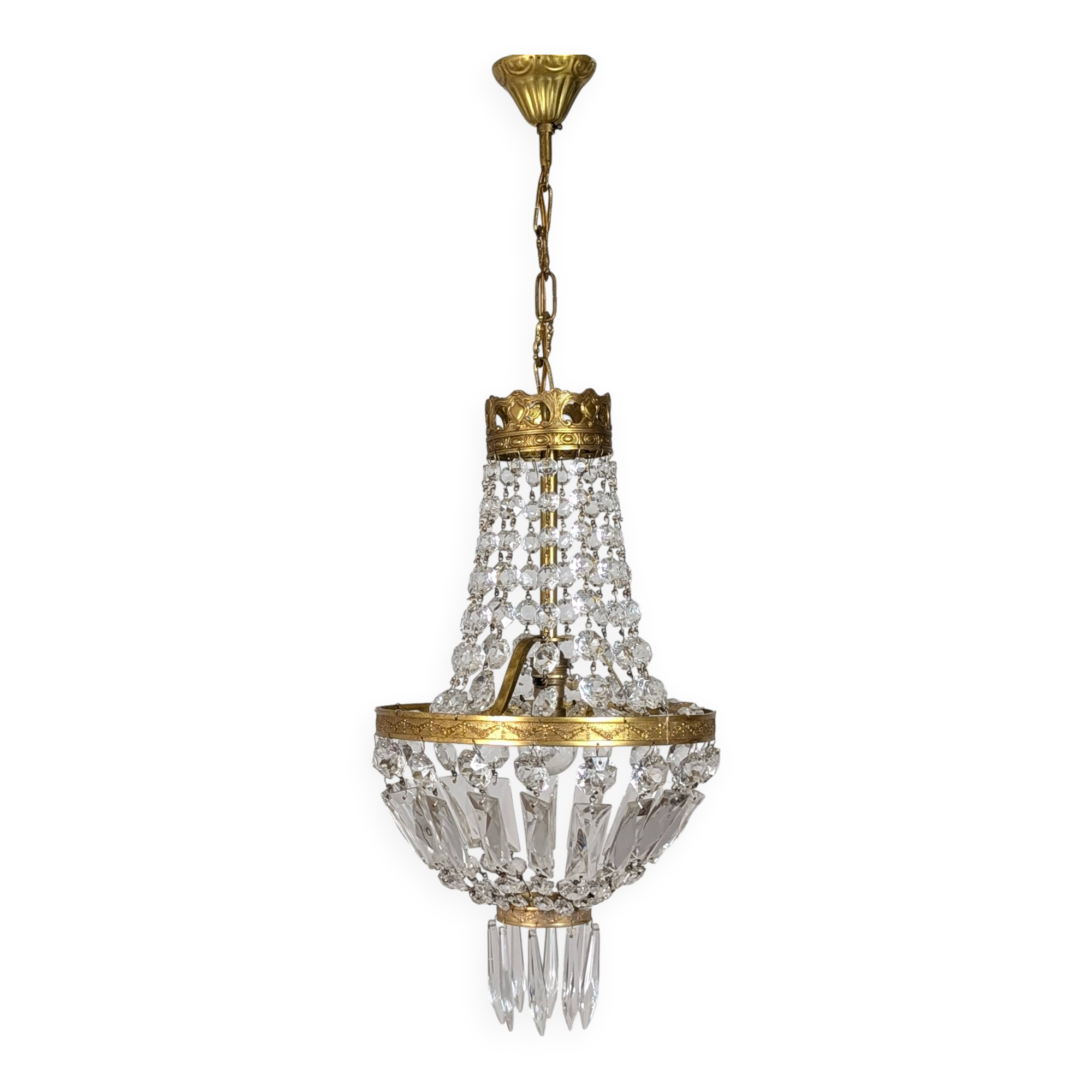Lustre pampilles montgolfière
