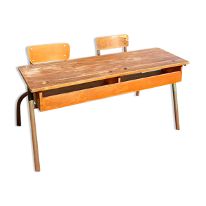 Bureau d'écolier double