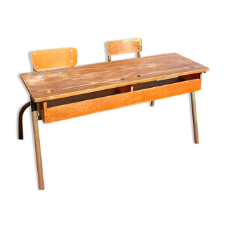 Double school desk