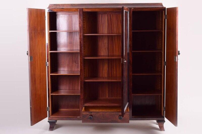 French Art Deco Cocobolo Cabinet by Jules Leleu, 1930s