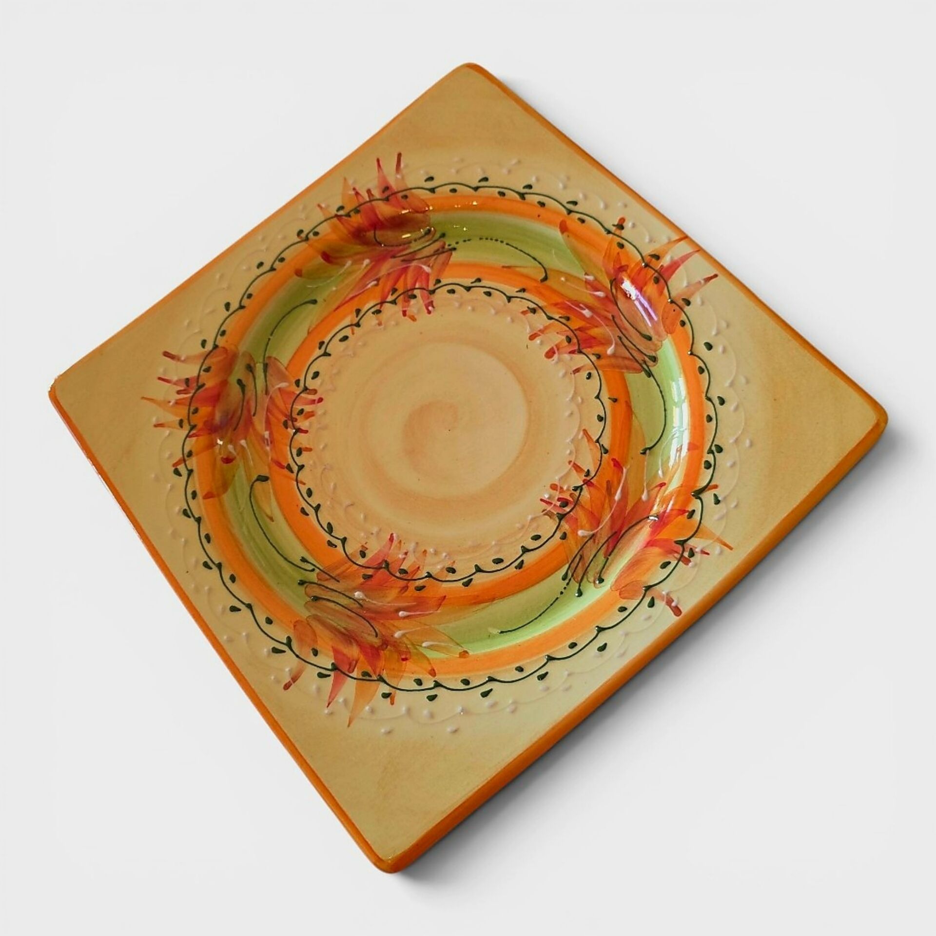 Ceramic plate from Vallauris – Signed G.C. – Circa 1970
