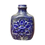 Vase en céramique bleu cobalt, grand format, Strehla Keramik, Allemagne, années 1960