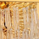 Novaresi Gold Plated Ceiling Lamp CH Serie 1970 Italy