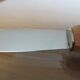 Set of 6 cheese knives, bamboo handle 60s