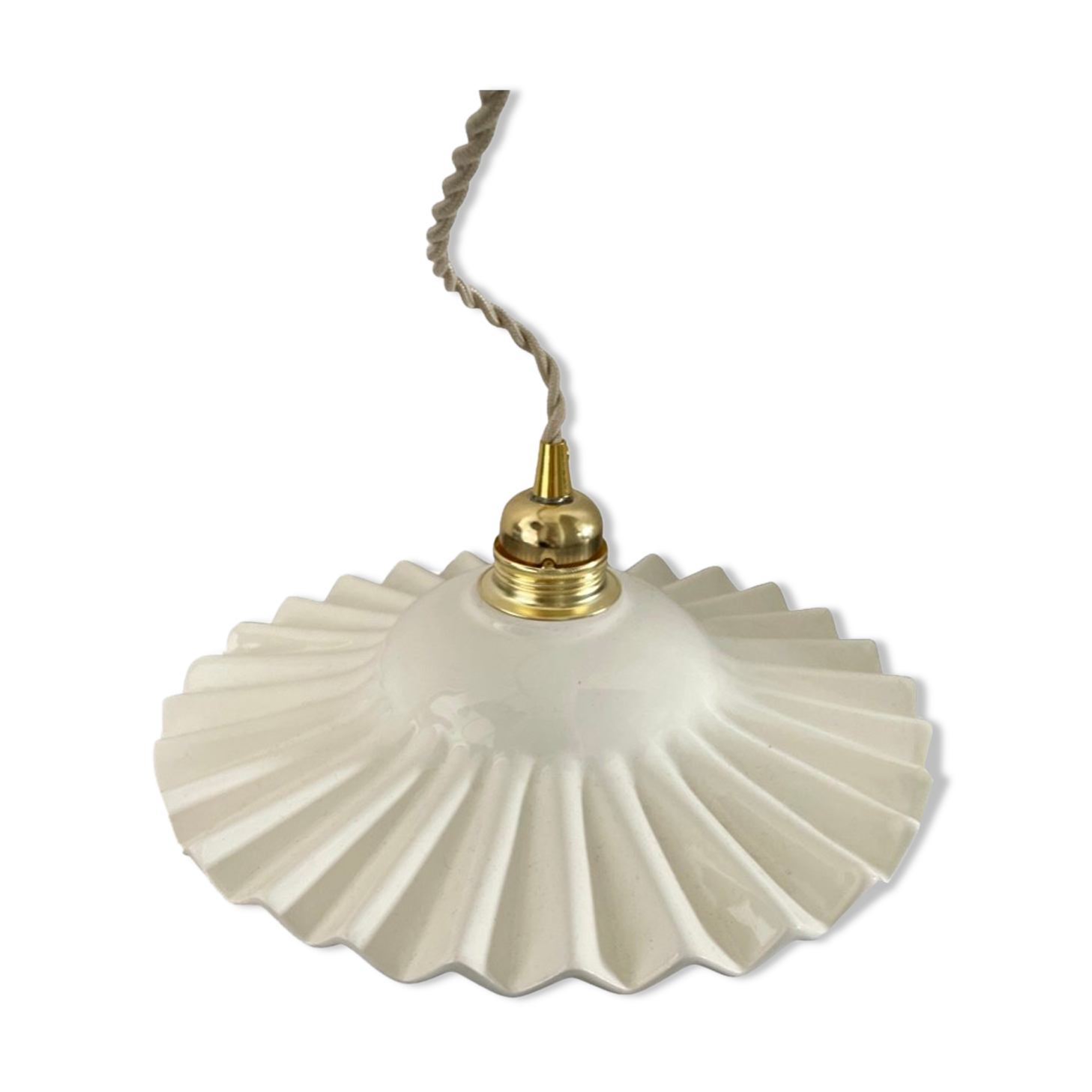 Vintage hanging in electrified toothed ceramic to nine