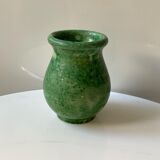 Ancien vase Aegitna Vallauris vert vintage