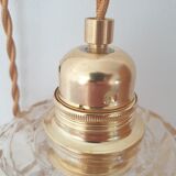 Chiseled glass hanging lamp