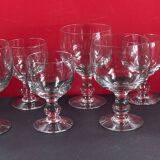 Set of 2 x 4 glasses (wine & water) louis philippe style 14 and 16.5 cm