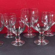 Set of 2 x 4 glasses (wine & water) louis philippe style 14 and 16.5 cm