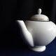 White porcelain teapot