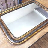 Antique large Louis Philippe mirror, decorated with gilt leaf - "Claude"