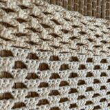 Crochet plaid blanket 125x130