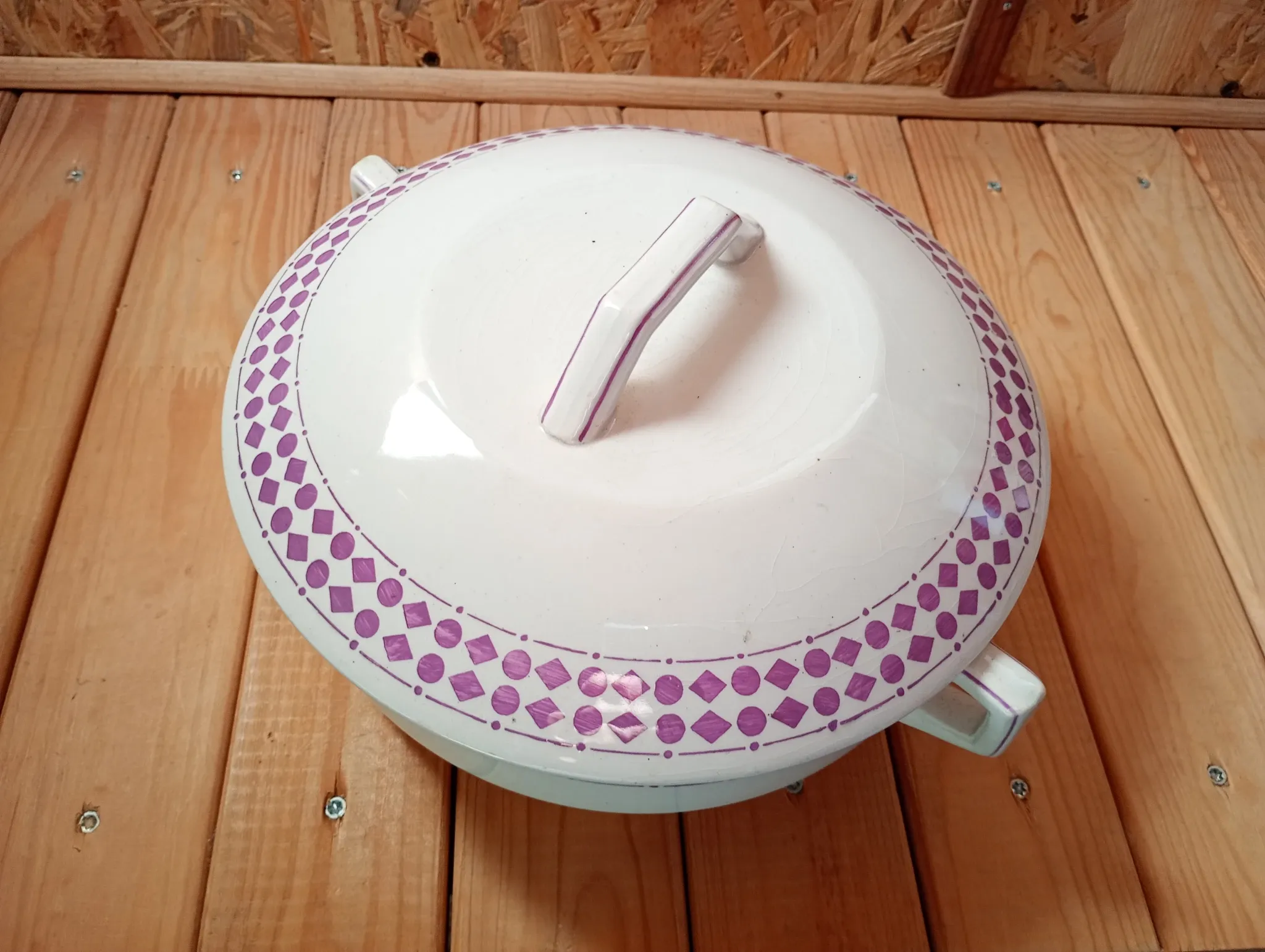 Vegetable dish Moulin des Loups Orchies purple decor