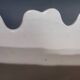 White earthenware glass cooler