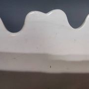 White earthenware glass cooler