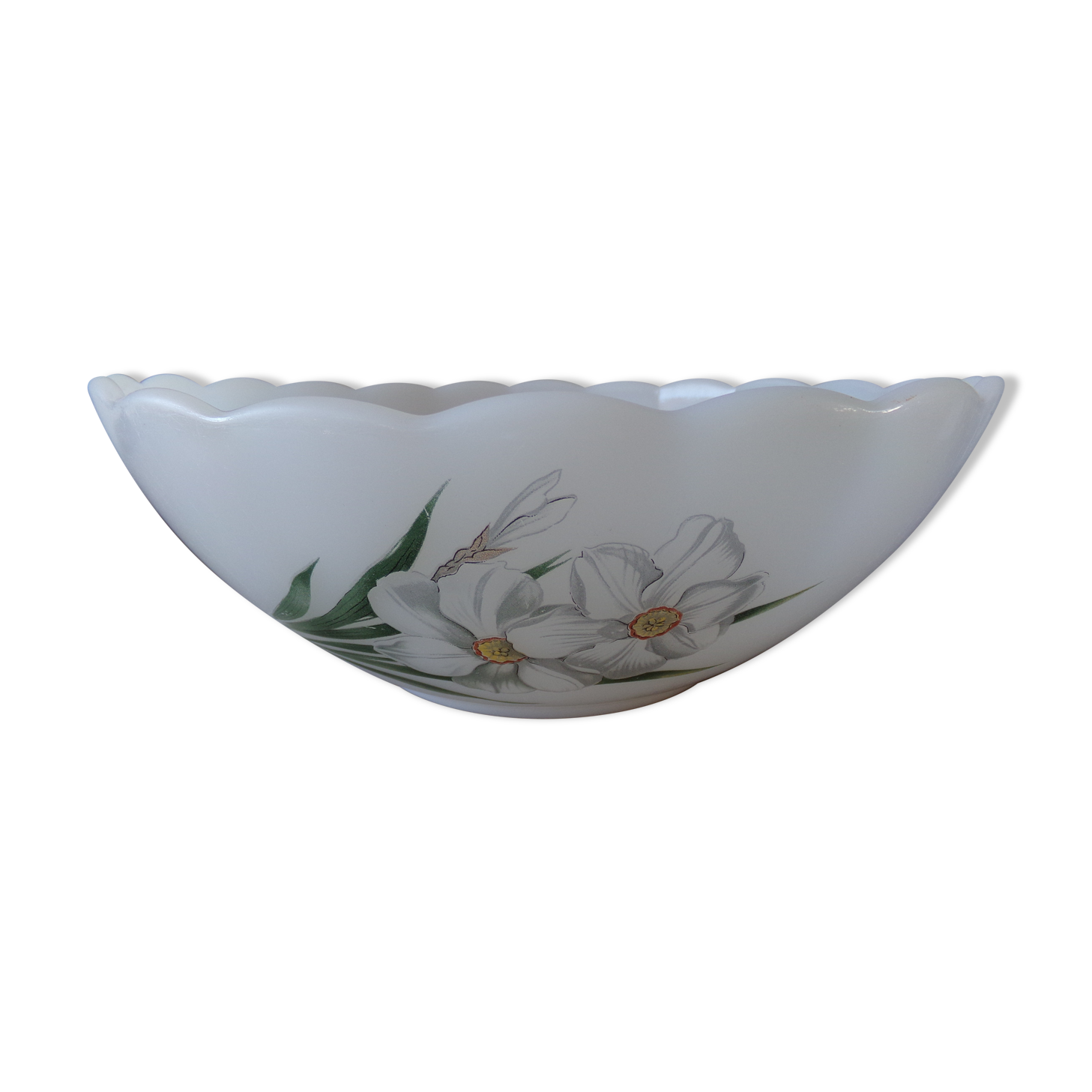 Vintage arcopal salad bowl pattern "daisies"