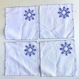 Embroidered linen placemats