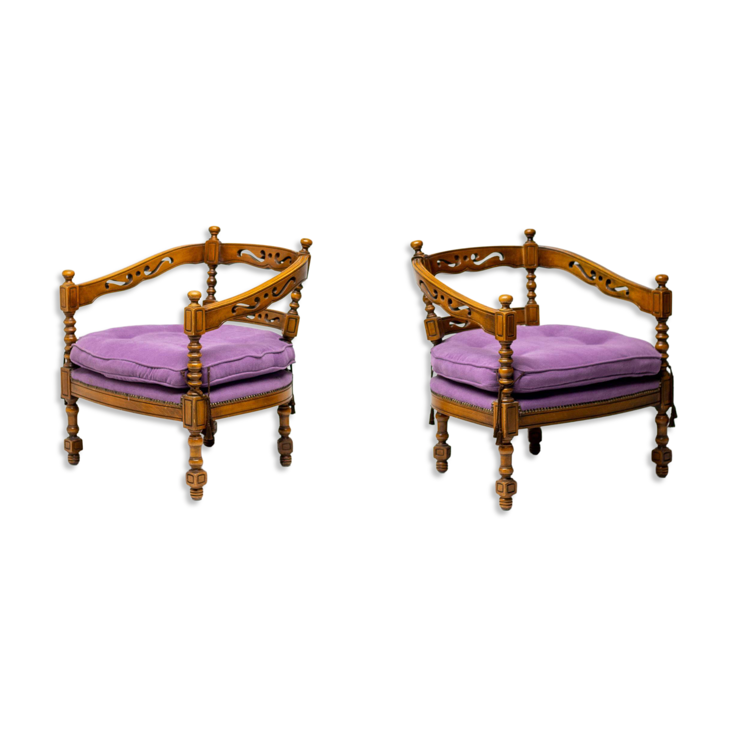 Pair of purple armchairs Giorgetti (Gallery 1975)