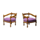 Pair of purple armchairs Giorgetti (Gallery 1975)